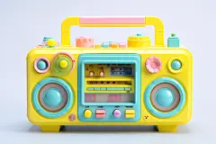 家电机器怀旧收音机录音机模型