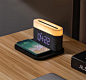 Wireless Charging LED Night Lights Type-C input Three-Color Digital Alarm Clock Table Light Bedroom Bedside decorate Night Lamps