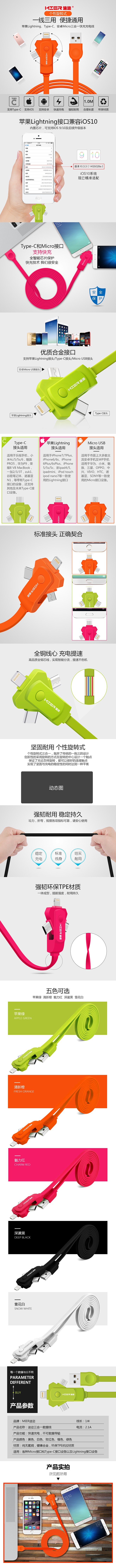详情页 宝贝描述 数据线详情页 淘宝详情...