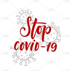 用手写字体绘制的矢量图广告模板，招牌，印刷品，海报。冠状病毒2019-nCoV概念