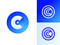 OC Monogram Design w/ Video Process Showoff blue startup business personal ambigram lettermark golden ratio colors monogram letter o c grid lines shape gradient modern brand identity branding graphic logo mark symbol icon