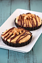 Chocolate & Peanut Butter Mousse Tarts with Oreo Crust