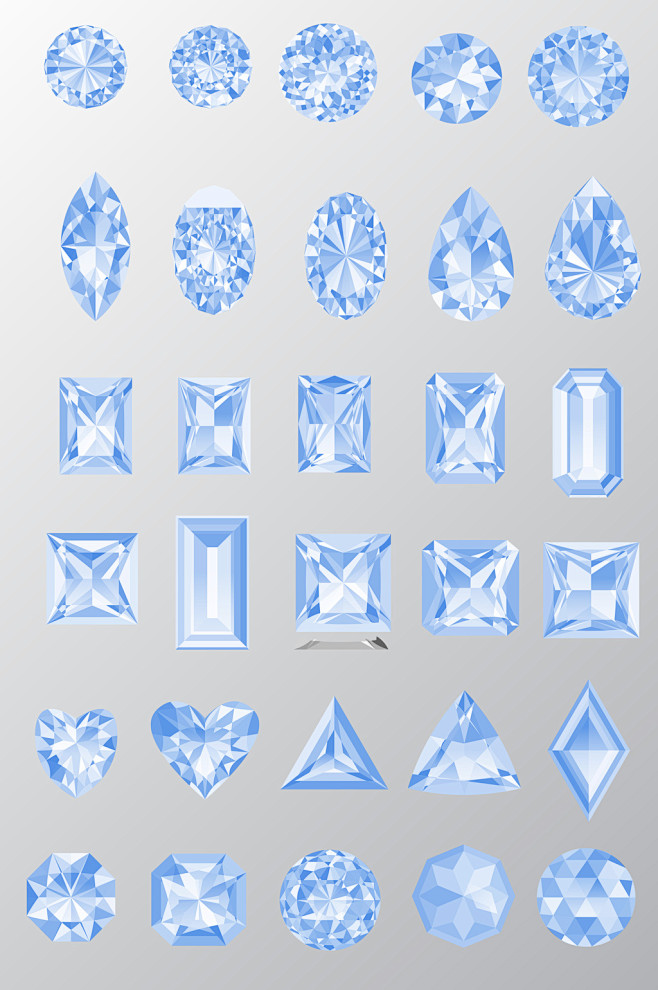宝石砖石水晶几何立体