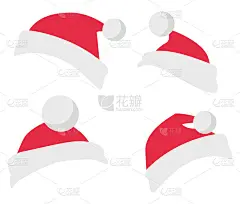 冬季毛羊毛圣诞老人帽系列。