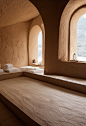 earthy Interior interior design  meditation midjourney resort retreat Spa Yoga