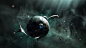 General 1920x1080 space universe digital art CGI planet spaceship stars 3D science fiction