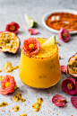 Frozen Passion Fruit and Mango Margaritas