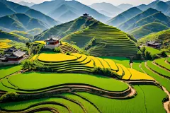 绿色植物中国农村乡村田园风情摄影图