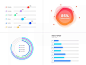 精品WEB端后台系统数据图表UI界面UI KIT包 Diagrams  Infographics