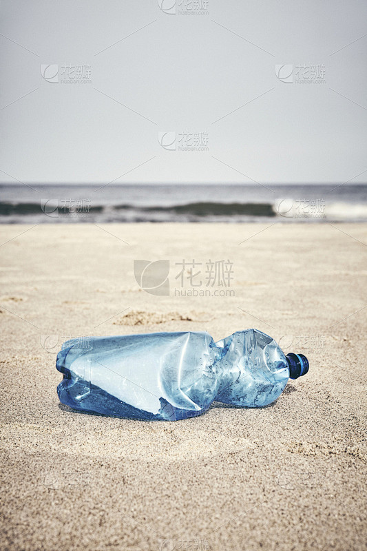 空的,塑胶,瓶子,海滩,波兰,环境,垃圾...
