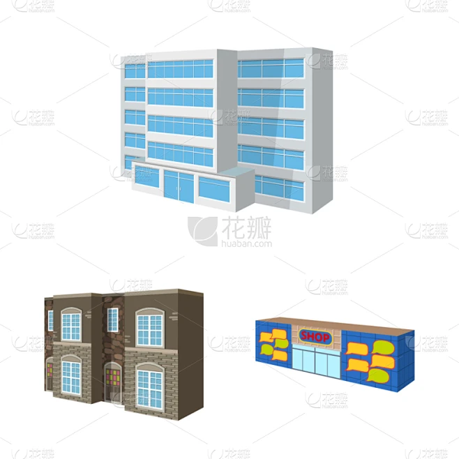building and home icon set图片_纹理图片素材-花瓣网