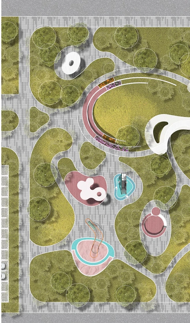 2024竞赛公园彩平PSD素材市政小游园街角公园景观彩平图psd源文件-花瓣网