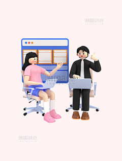 崔小啦采集到潮国创意chaopx-3D人物23