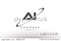 grey swoosh white alphabet company logo line design vector icon template ai a i