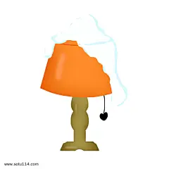 手绘大雪覆盖的台灯插画图片png免抠元素卡通手绘背景装饰免扣图片设计图案