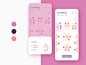 Coworking App: Content Aware Layout product design seating chart seating seats pastel pink adobexd livestream dailyui daily challenge ui studio remote work freelance remote coworking space the wing thewing coworking