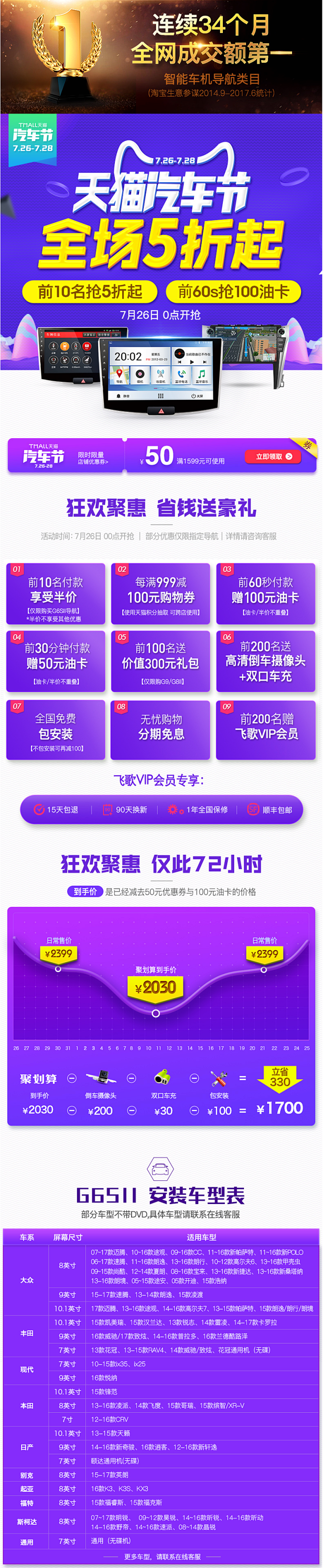 飞歌导航智能车机大众朗逸英朗丰田卡罗拉翼...
