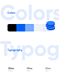 Screen with project colours and fonts.