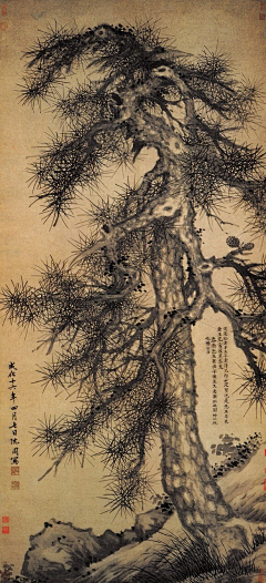 字裏行間采集到中国山水人物画卷——沈周