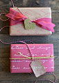 Gift Wrapping and Packaging Ideas | Pretty Pink with Craft Paper