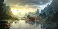 【古图专帖】——『手绘系列』——风景、楼阁、宫殿等各种场景_古风图片吧_百度贴吧