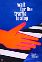 Vintage road safety poster