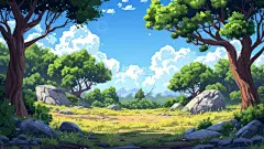 绿色小清新立春手绘卡通草地背景高清模板免费下载-趣麦麦图