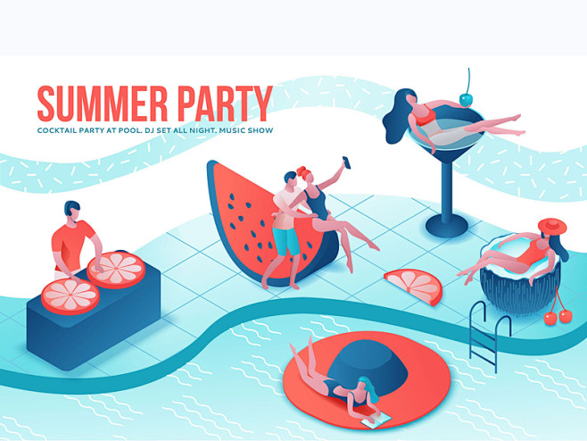 Summer party isometr...