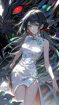 潮流插画人物高冷阴郁高清模板免费下载-趣麦麦图