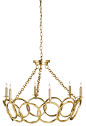 Sampsons - 6 Light Chandelier - Polished Steel Finish, Off-White Fabric Shade - traditional - Chandeliers - Lite Source Inc.