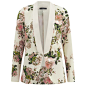 VILA Women's Flourish Spring Blazer - Pristine : See this and similar VILA blazers - ‘Flourish’ spring blazer from VILA. Crafted from a soft-textured fabric, the jacket comprises long sleeves and a plain shawl...