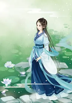 手绘 古风女子