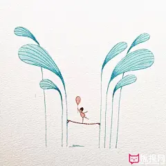 小清新韩国手绘插画图片，简单却不平淡