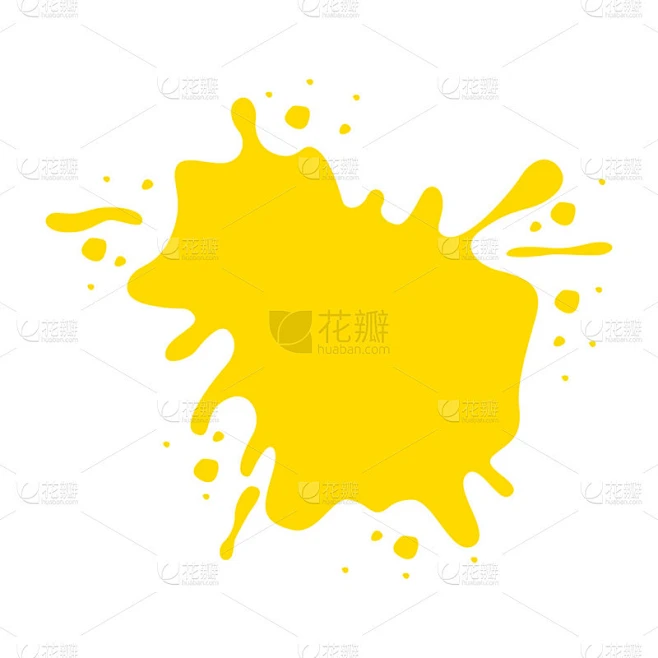 黄色油漆污迹-花瓣网