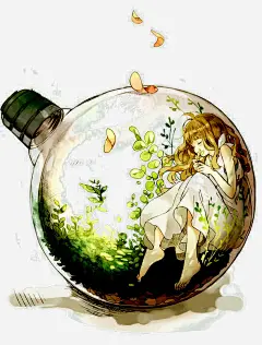 灯泡里的姑娘高清素材 奇幻 免费下载 页面网页 平面电商 创意素材 png素材
