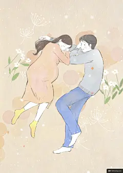 孕期睡姿甜美孕妈彩色手绘养育儿童插画模板平面设计