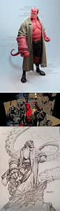 540张欧美著名动漫人物地狱男爵设计CG插画图片美式英雄hellboy-淘宝网