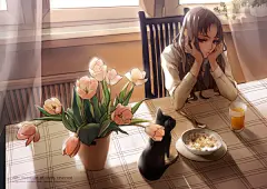 【微图秀】在我们慢慢逝去的时间里，我们曾经的小情怀随着时间的流逝慢慢逝去 - 绘画艺术 #插画# #采集大赛#