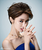 组图：韩国最美短发女星高俊熙写真 深V露酥胸 : 高俊熙为代言珠宝饰品品牌拍摄的一组最新广告写真今天在网上曝光。