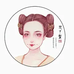 【 古代女子发髻图鉴 】

作者：@野篆 ​ #手帐素材插画手绘##艺界v动态# ​​​​