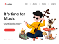 Music time design web ui illustration