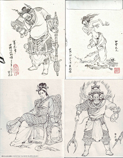 ArtistJ/太阳采集到国画-工笔白描