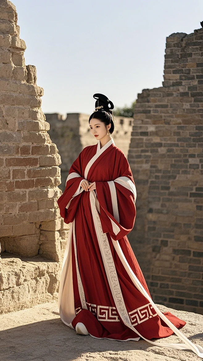 汉服，战国袍，直裾袍，战国美人 (12)-花瓣网