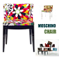 Moschino Chair欧式餐椅中国花布椅休闲椅创意沙发椅实木咖啡椅子-淘宝网