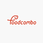 This may contain: the logo for food combo, which is designed to look like an orange fish