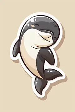 海洋物种海豚手绘
