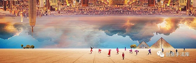 如何在一个画面表达两个世界【倒世界构图法】 : 这个构图有两种倒过来的方式，一种是共用一个天空，另一种是共地面或通过湖面，两种世界都可以有一个需要表现的主体