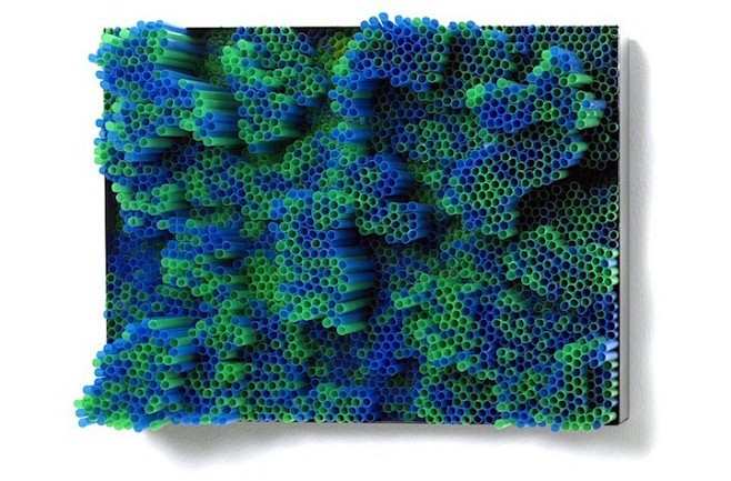 装置艺术francescapasquali的3d吸管景观造型创意画报创意生活手工