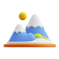 Snow Mountain 3D Illustration