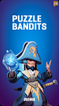 卡通消除类游戏界面《bandits》UI游戏